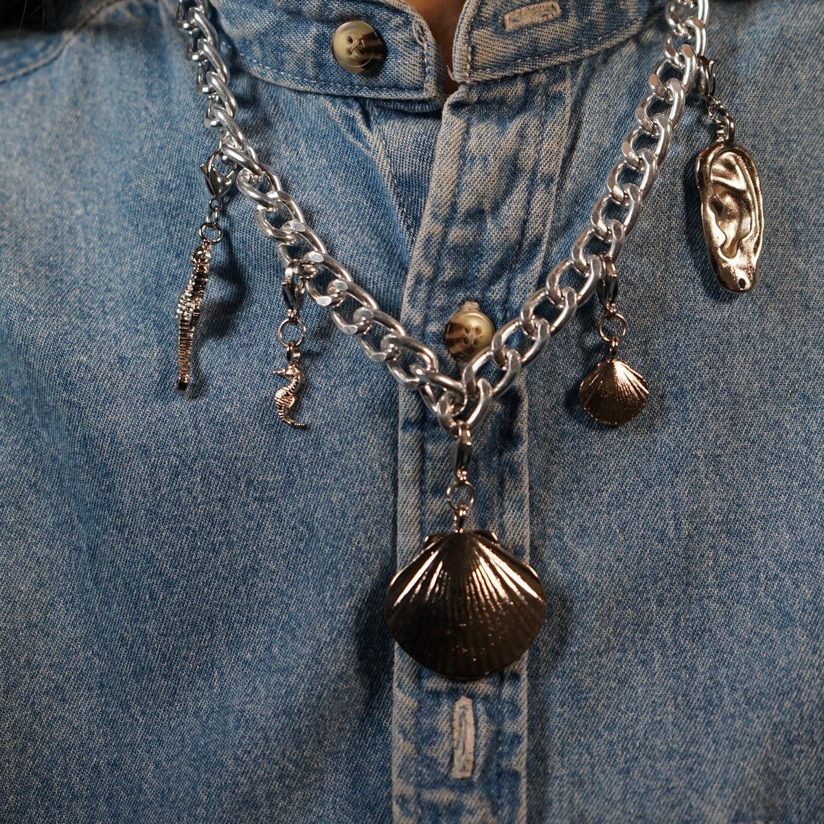 Charm Silver Seashell