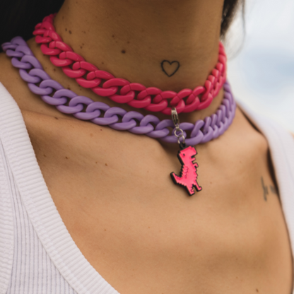 Charm Green Dino (Gold-Neón)