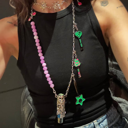 Charm Varita Mágica Corazón Verde (Portajoint)
