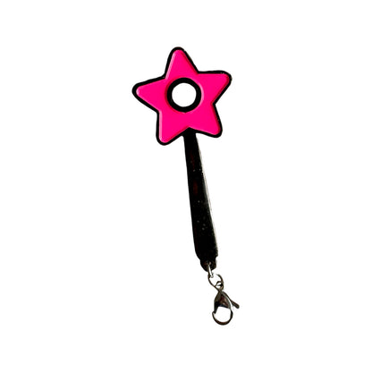 Charm Varita Mágica Estrella Rosada (Portajoint)