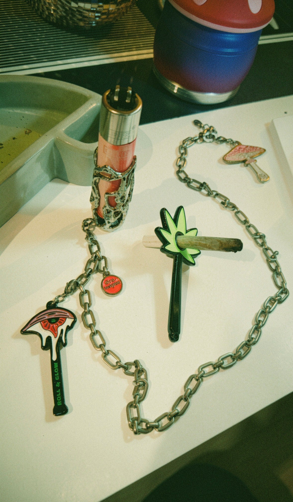 Charm Varita Mágica Corazón Verde (Portajoint)