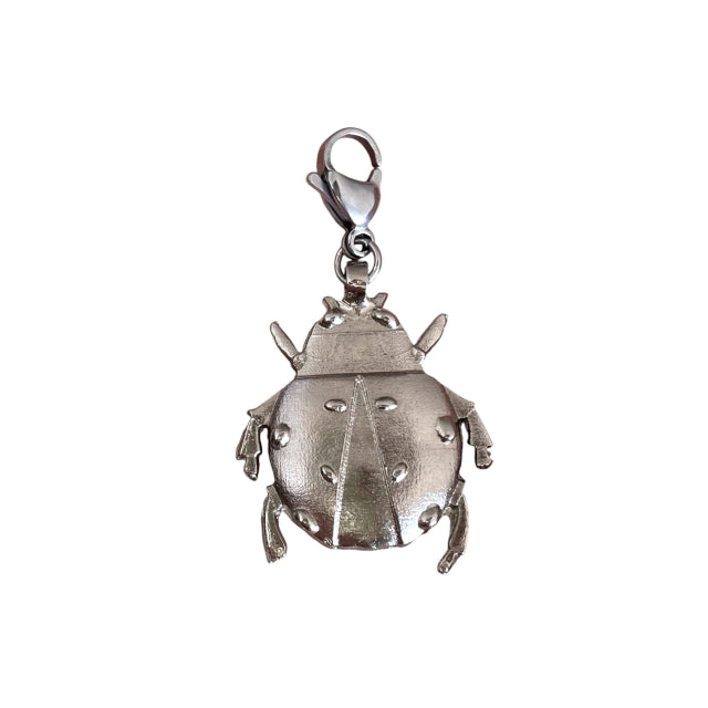 Charm Silver Ladybug