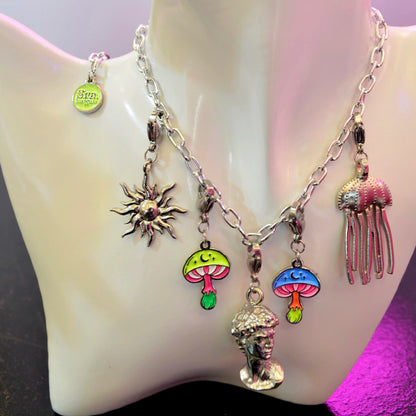 Charm Petit Melted Fungi (Silver-Neón)