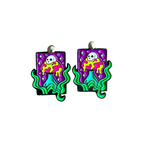 Aretes Melted Fungi (Neón)