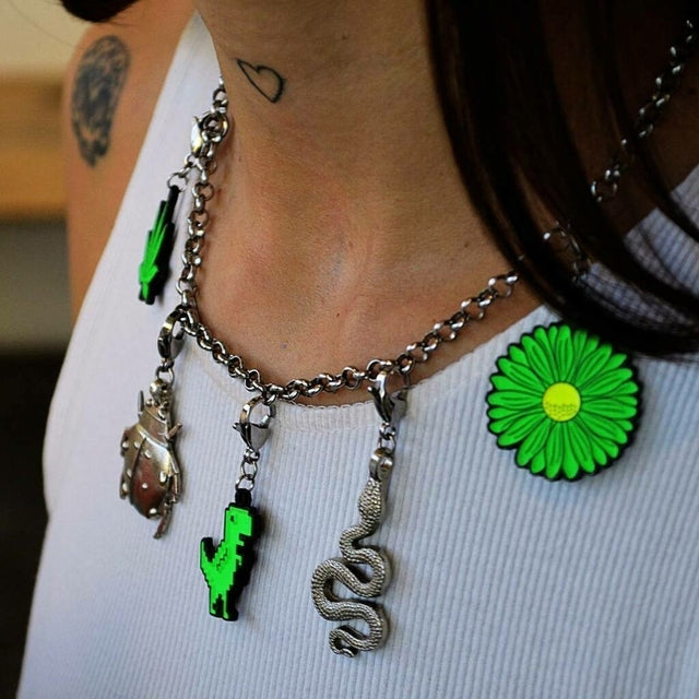 Charm Silver Ladybug