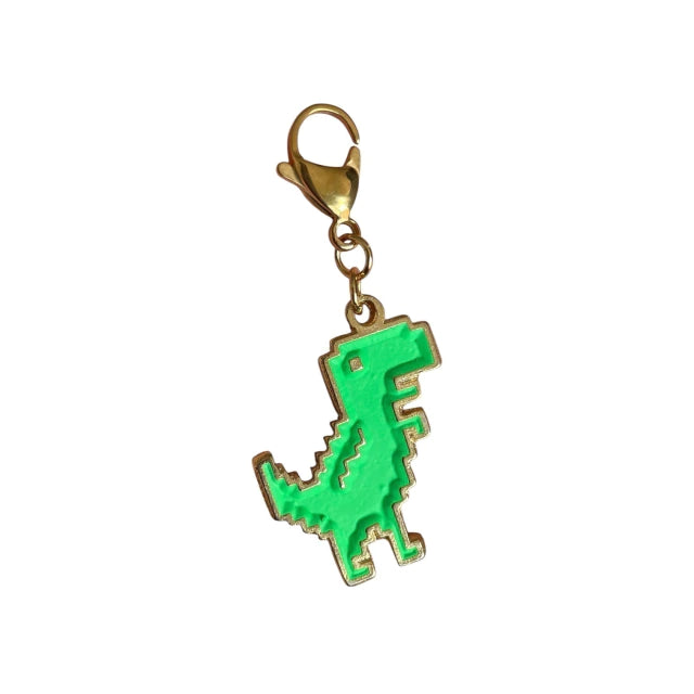 Charm Green Dino (Gold-Neón)