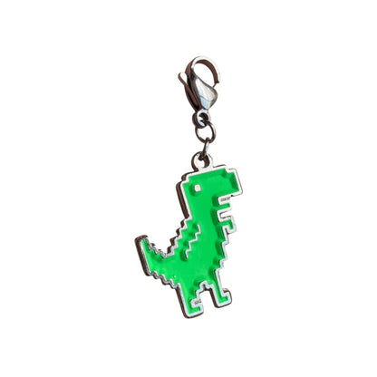 Charm Green Dino (Silver-Neón)