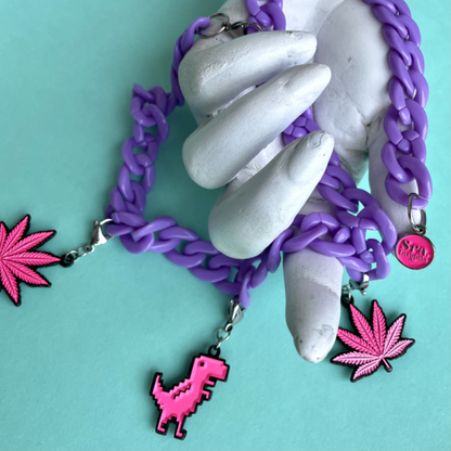 Charm Green Dino (Gold-Neón)