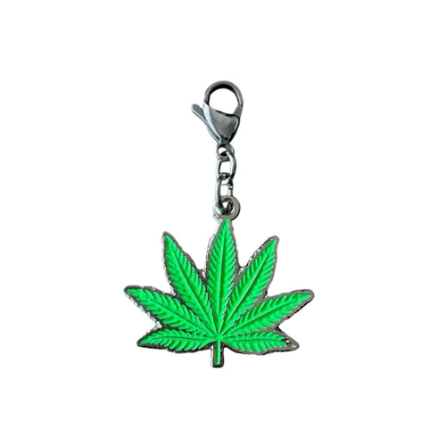 Charm Green Weed (Silver - Neón)