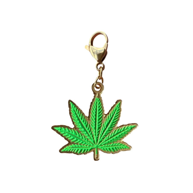 Charm Green Weed (Gold - Neón)