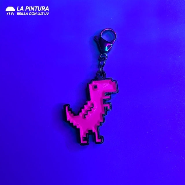 Charm Pink Dino (Gold-Neón)