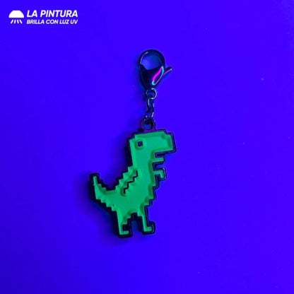 Charm Green Dino (Gold-Neón)