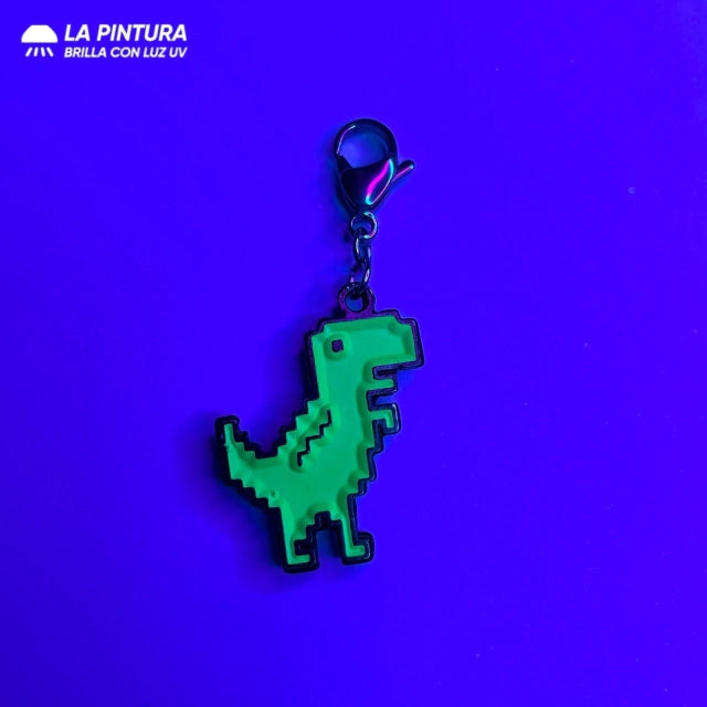 Charm Green Dino (Silver-Neón)