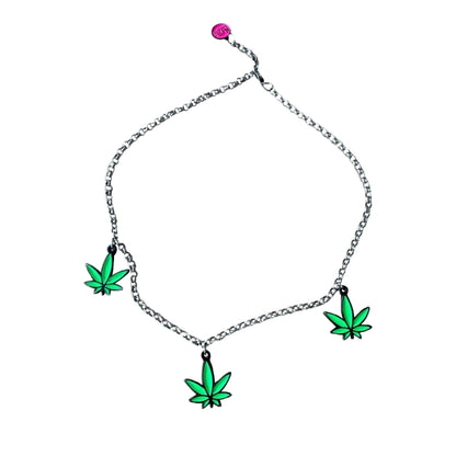Collar Weed Leaf (Neón)