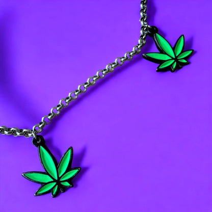 Collar Weed Leaf (Neón)