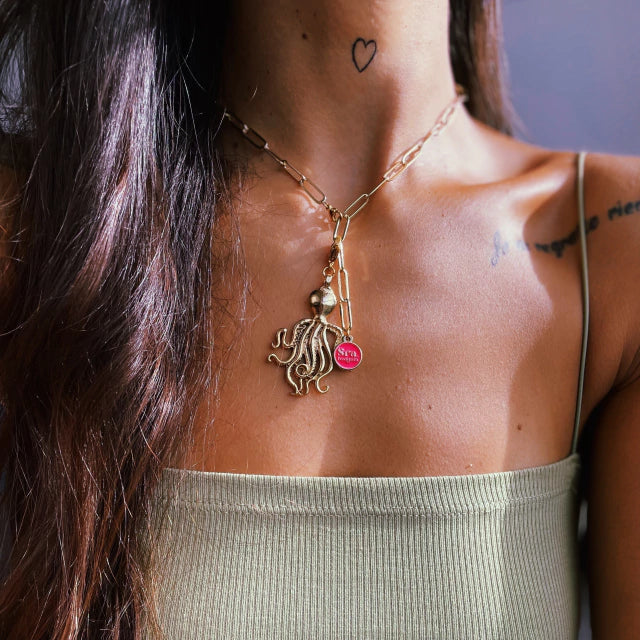 Charm Golden Octopus (Oro 24 kt)