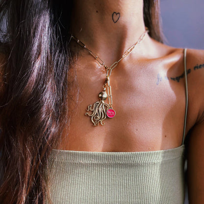 Charm Golden Octopus (Oro 24 kt)